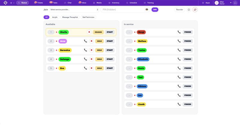 Fair Flow dashboard answering who is available and what is open on the floor